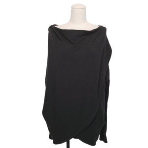 Athleta Purana Wrap Sweatshirt Black Sz Small